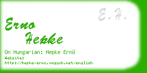 erno hepke business card